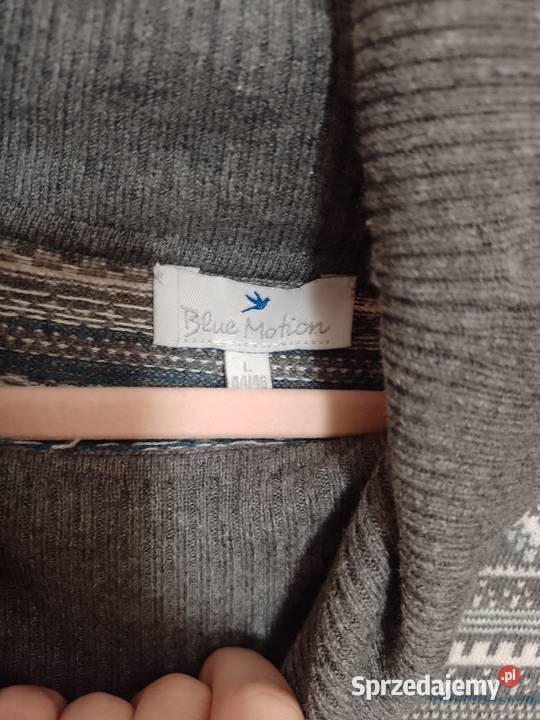 2XL3XL 4446 Szara sukienka zimowa z golfem z długi
