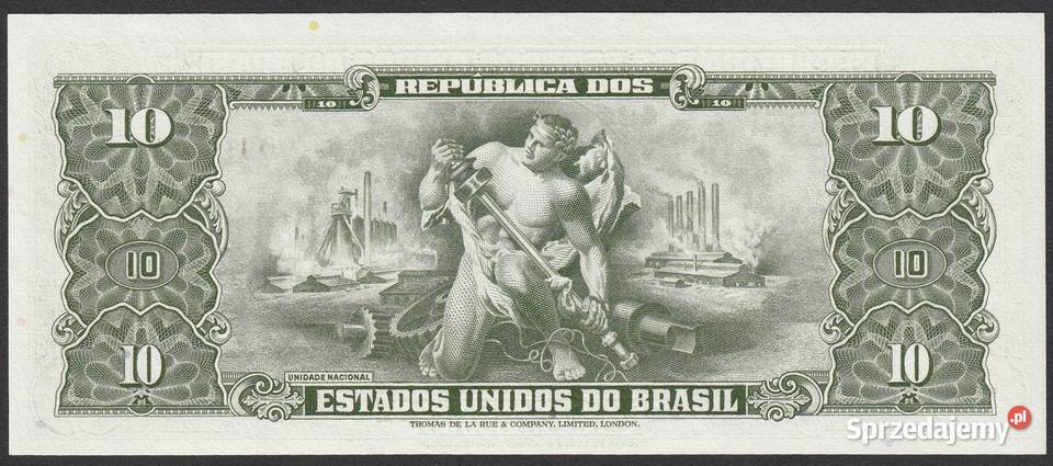BRAZYLIA 10 CRUZEIROS 1961 Getulio Vargas stan Łódź