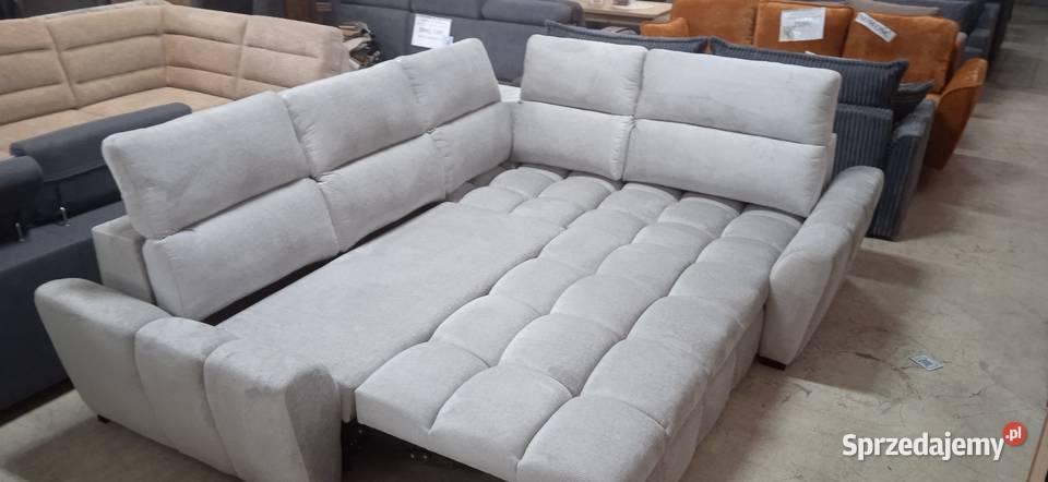 NAROŻNIK NA SPRĘŻYNACH Z DUŻĄ FUNKCJĄ SPANIA