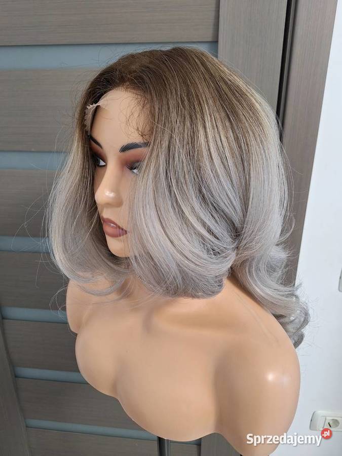 Peruka z koronką w platynowym blond ombre Malbork sprzedam
