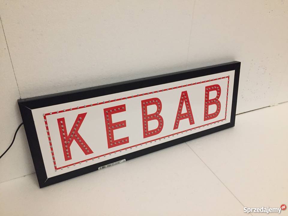 KEBAB RDKLAMA szyld LED 70x25 zewnętrzna NOWA mazowieckie Pomiechówek
