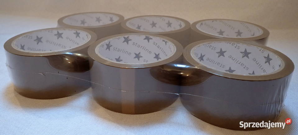 Taśma klejąca pakowa brązowa 60m Mocna acrylowy Siewierz