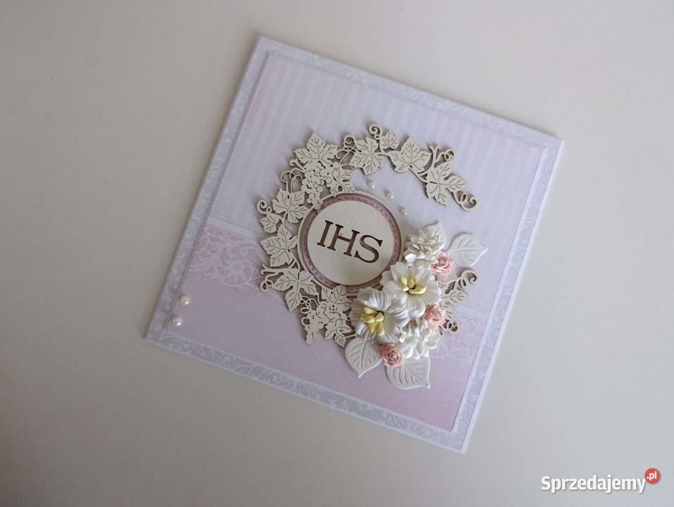 Kartka w pudełku Komunia Święta handmade 5 Łódź