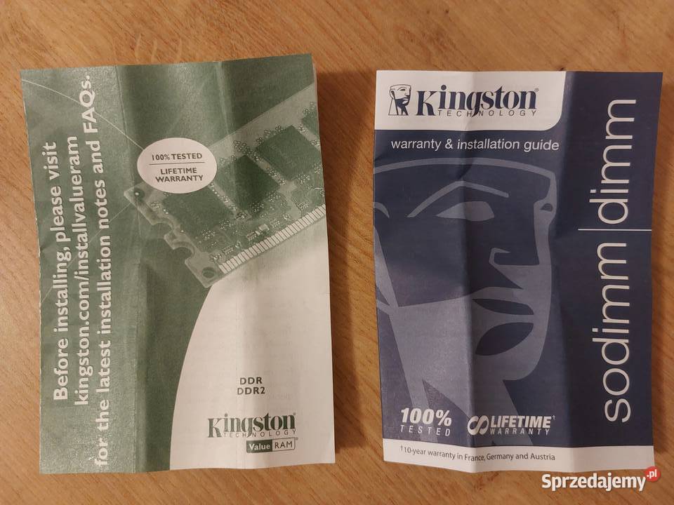 Pamięć RAM 256 MB DDR 2 kostki Kingstone sprawne Czarnków sprzedam