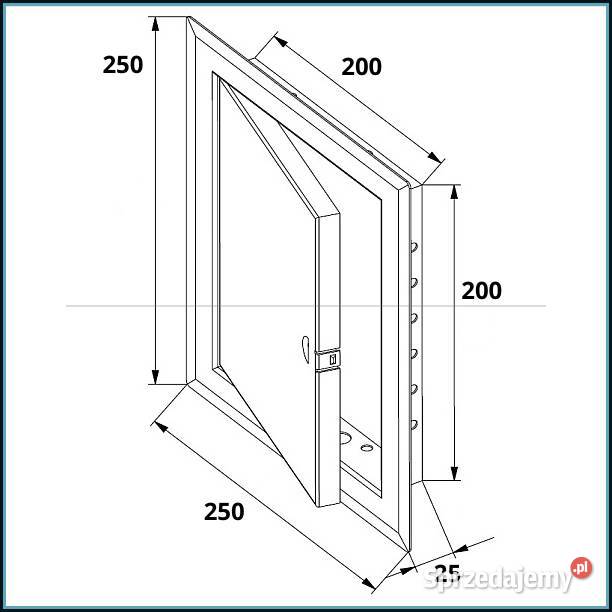 Drzwiczki rewizyjne metalowe 20x20 nierdzewne Oława