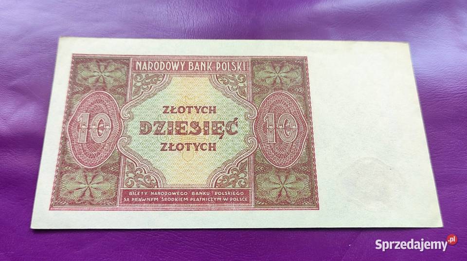 Banknot z PRL 10 15 Maja 1946 r Piękny stan Pruszków