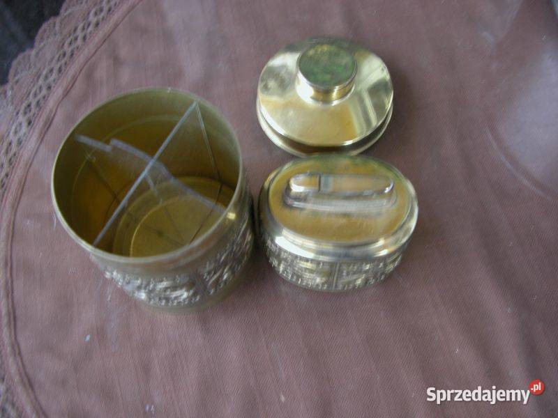 stary mosiężny zestaw palacza Dekoracje i ozdoby Gorzów Wielkopolski