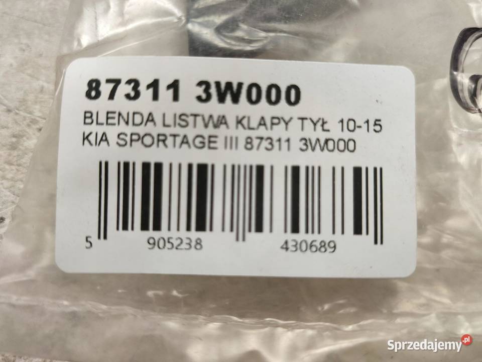 BLENDA LISTWA KLAPY TYŁ KIA SPORTAGE III SL