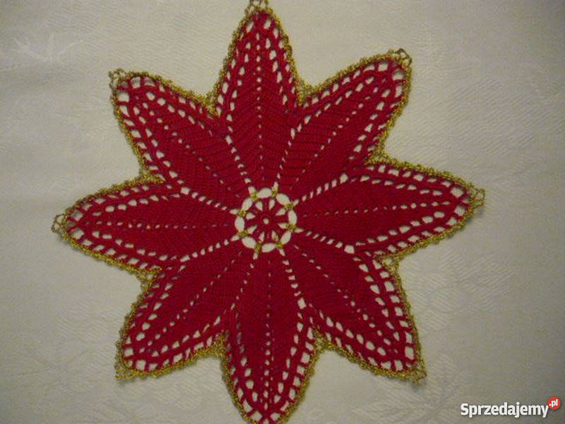 Serwetka szydełkowa gwiazda lubelskie Garbów