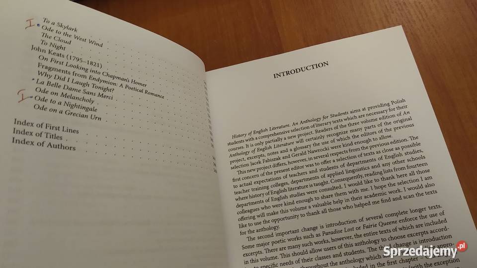History of English literature an anthology for Rok wydania 2005 Gdańsk sprzedam