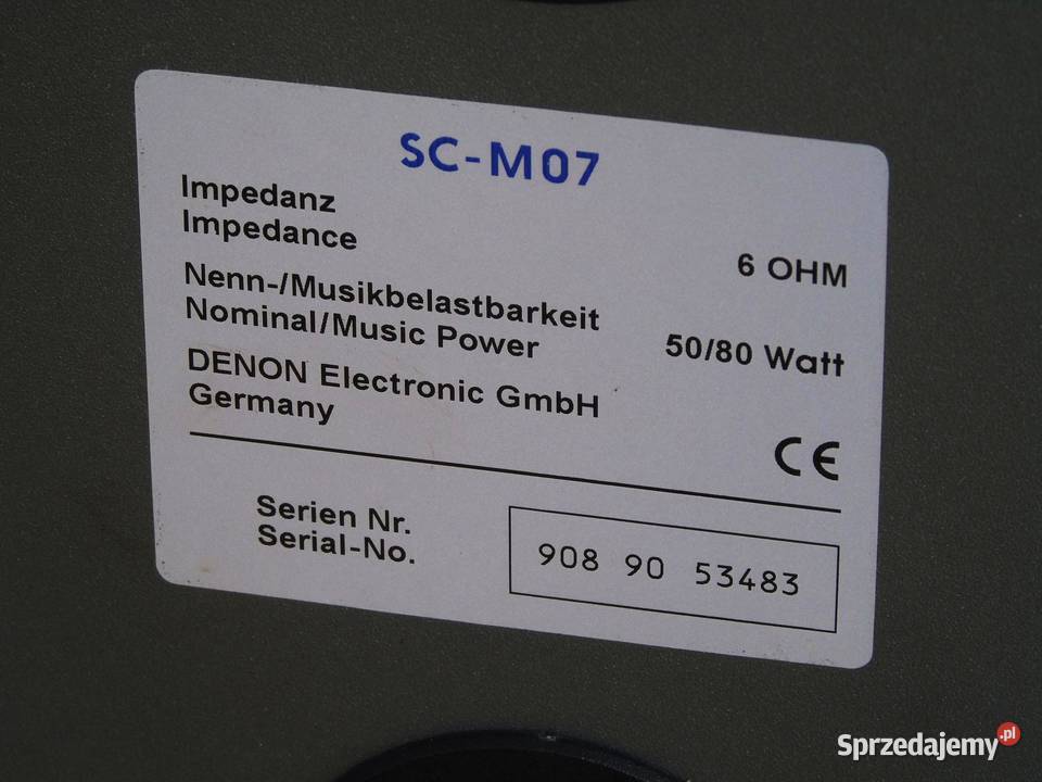 Kolumny Denon SCM07 sprawne i ładne DOSTAWA