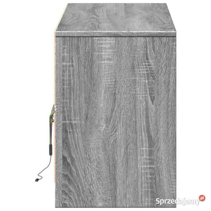 Szafka pod TV z LED szary dąb sonoma 140x34x50 mazowieckie Warszawa
