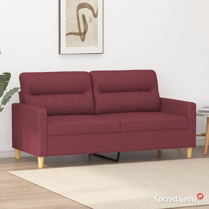 Sofa 2osobowa winna czerwień 140 tapicerowana Warszawa