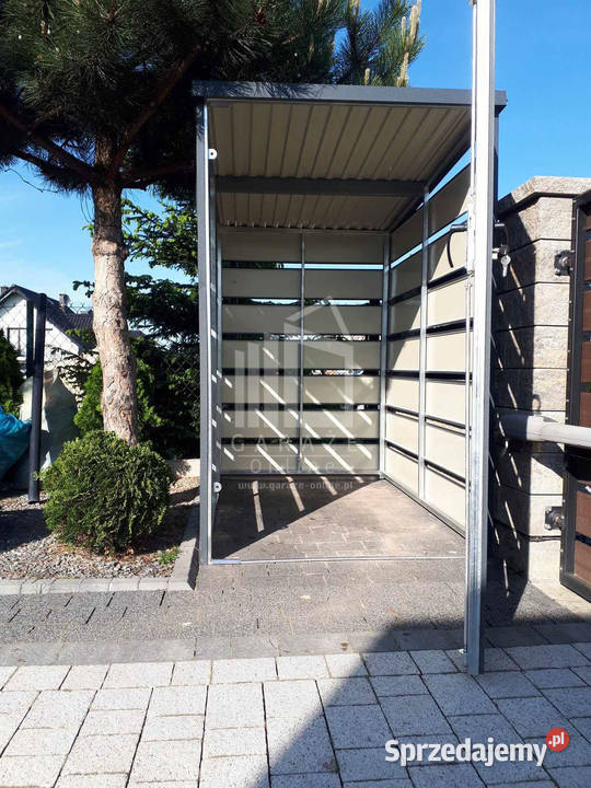 Wiata śmietnikowa spad tył 1x15m antracyt Szczecinek