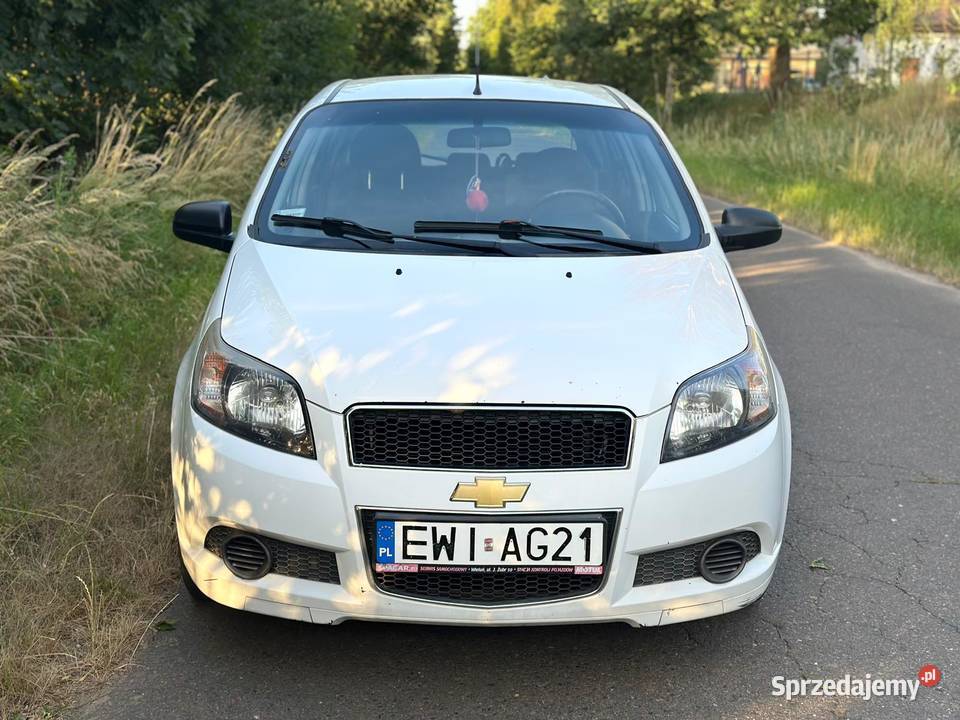 Chevrolet Aveo 12 LPG biały ładny Oszczędny Wieluń