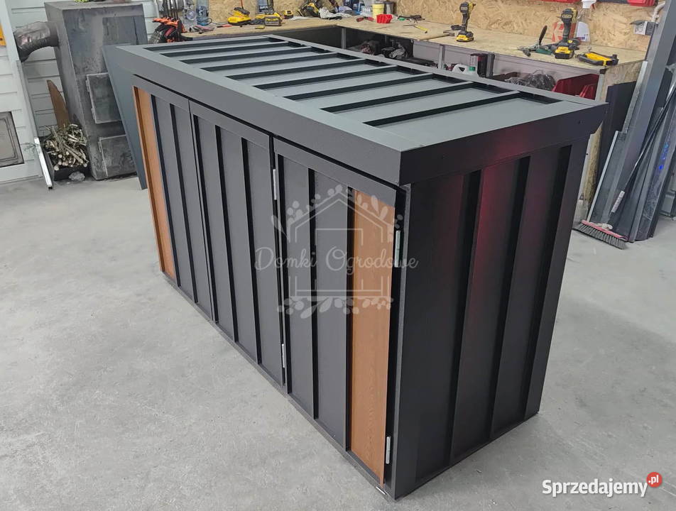 Zabudowa koszy na śmieci wiata śmietnikowa