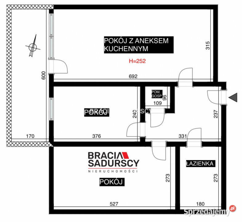 Mieszkanie Kraków Fredry 5752m2 3 pokojowe