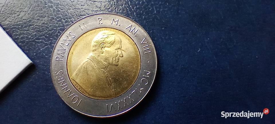 Stare monety 500 lir 1986 Watykan podkarpackie Lesko