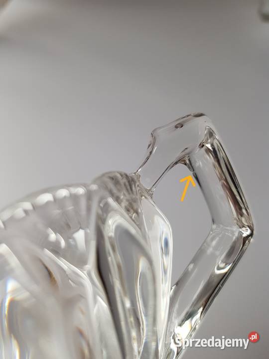 Zestaw Mlecznik cukiernica Ząbkowice szkło PRL Dąbrowa Górnicza