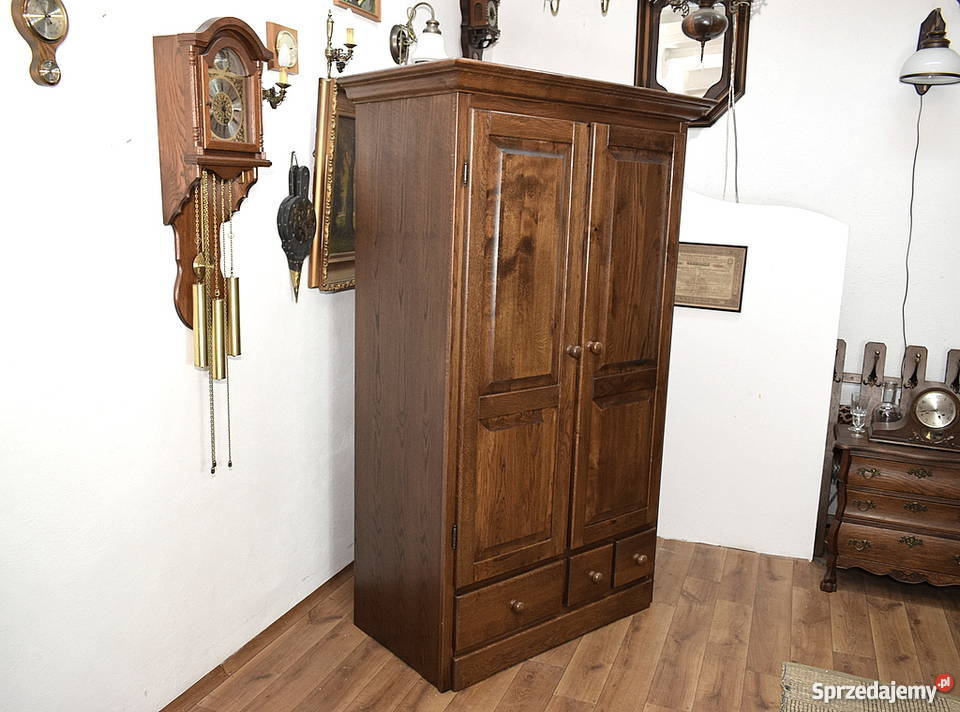 ZGRABNA STYLOWA DĘBOWA SZAFA BIELIŹNIARKA 119 Meble Świdnica sprzedam