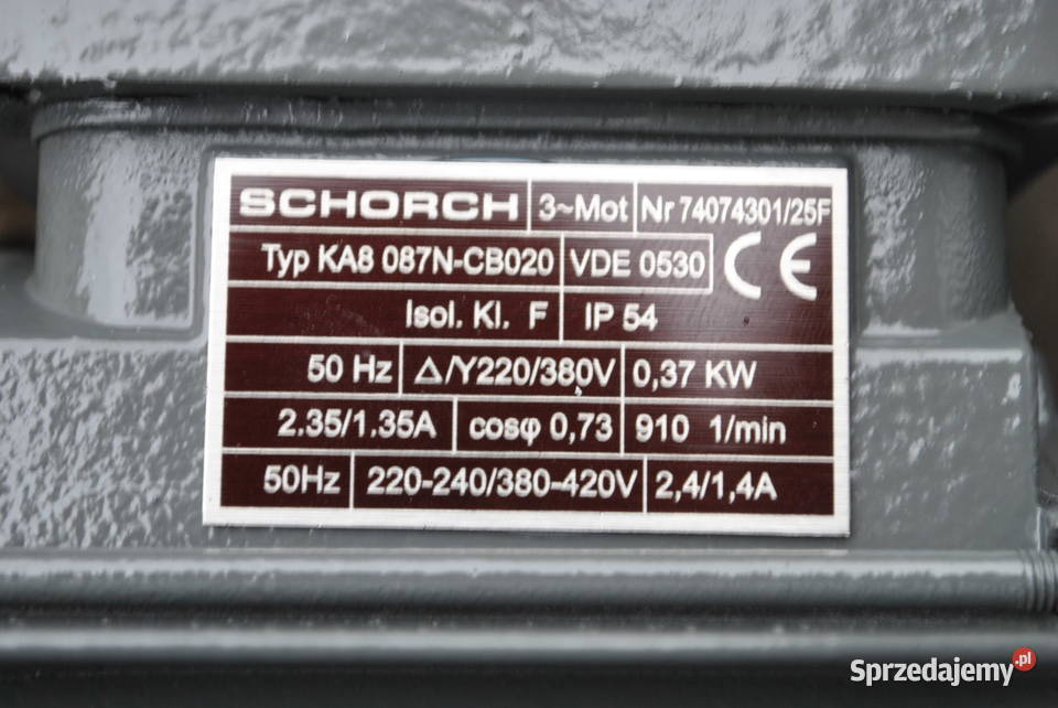 Silnik kołnierzowy 037kw 910obrmin fvat Kargowa