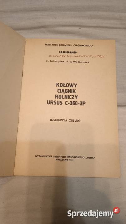 Instrukcja obsługi ciągnika rolniczego Ursus Lublin