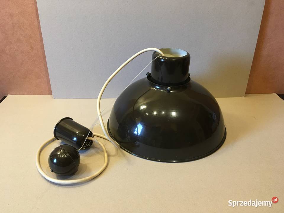 Stara lampa metalowa kultowa PRL średnica 35 Warszawa