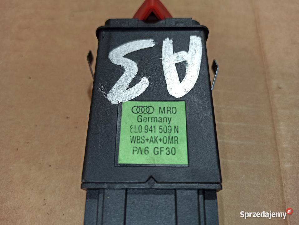 Audi A3 włącznik świateł awaryjnych 8L0941509N Bolesławiec