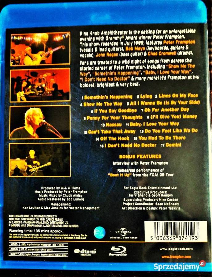 Koncert Legendy Rocka Peter Frampton Live In Katowice