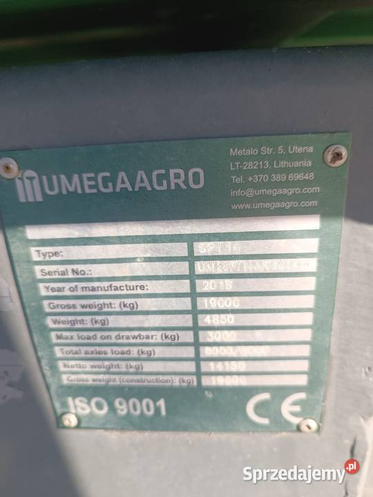 Przyczepa Umega 14ton 2018 NOWA