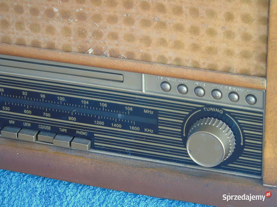 Retro Gramofon z radiem CD USB i magnetofonem i Gramofony Jasło
