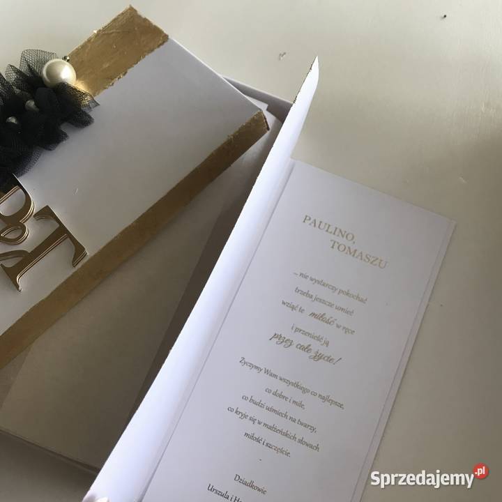 Zestaw kartka na ślub wesele pudełko na Nowy Sącz sprzedam