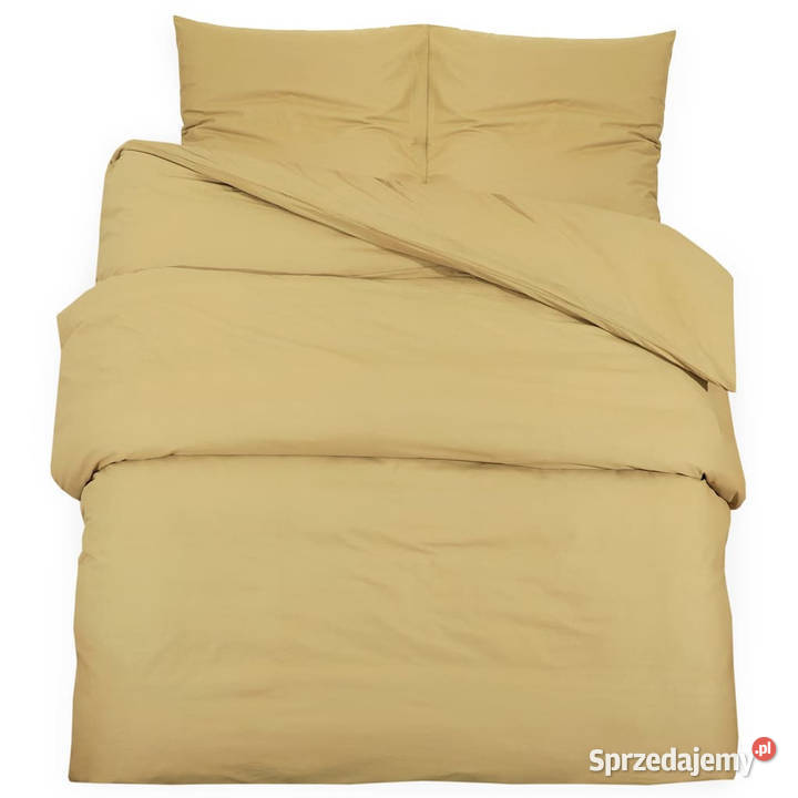 Zestaw pościeli kolor taupe 135x200 bawełna Pozostałe Warszawa