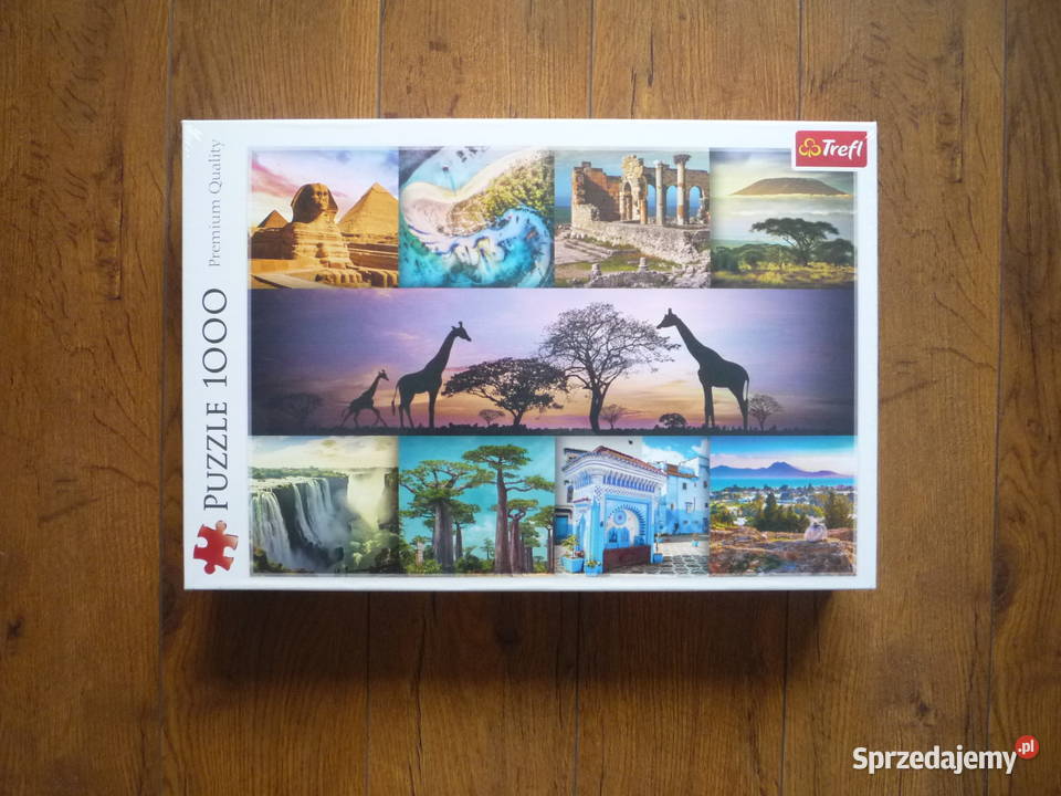 Nowe Puzzle 1000 elementów Trefl Kolaż Afryka zachodniopomorskie Szczecin