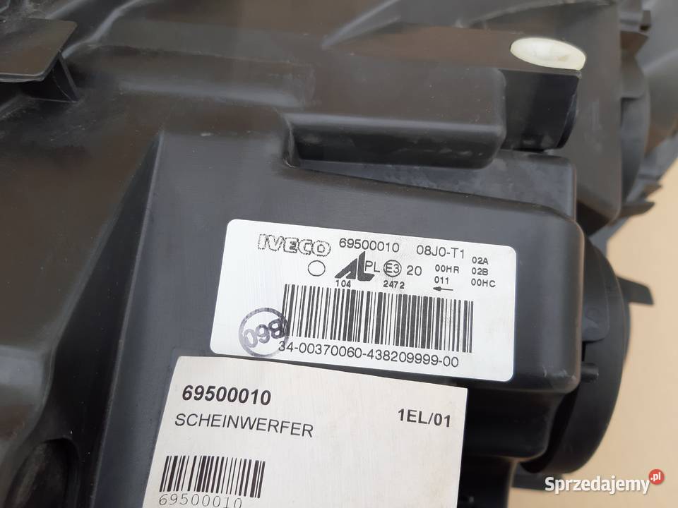 IVECO DAILY REFLEKTOR PRAWY LAMPA PRAWA 69500010 dostawcze Trzciel