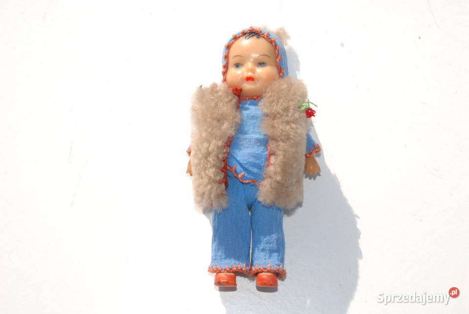 Stara zabawka lalka miniaturowa mini unikat Cieszyn