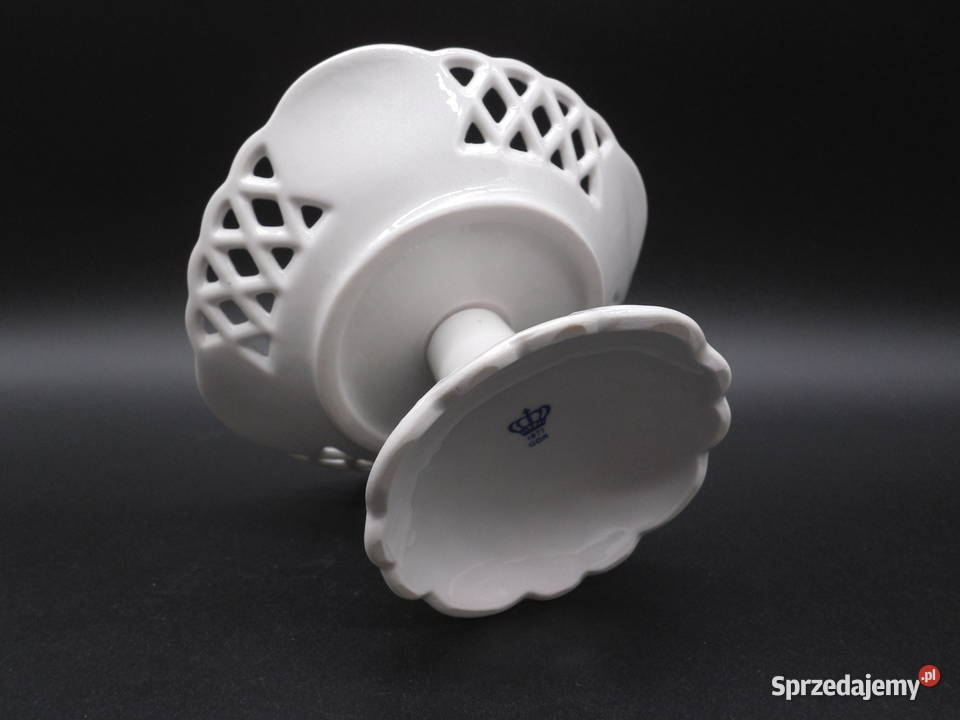 Stara mała ażurowa Patera na Nóżce LIPPELSDORF Porcelana i szkło wielkopolskie Raszków