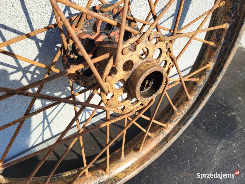 DKW NZ 350 KOŁO TYŁ WEHRMACHT ORGINAŁ SYGNOWANE Motocyklowe