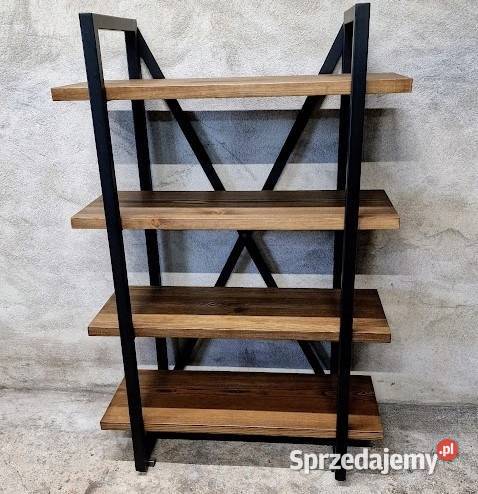 Regał NA WYMIAR na książki DĘBOWY oflis loft warmińsko-mazurskie Bartoszyce sprzedam