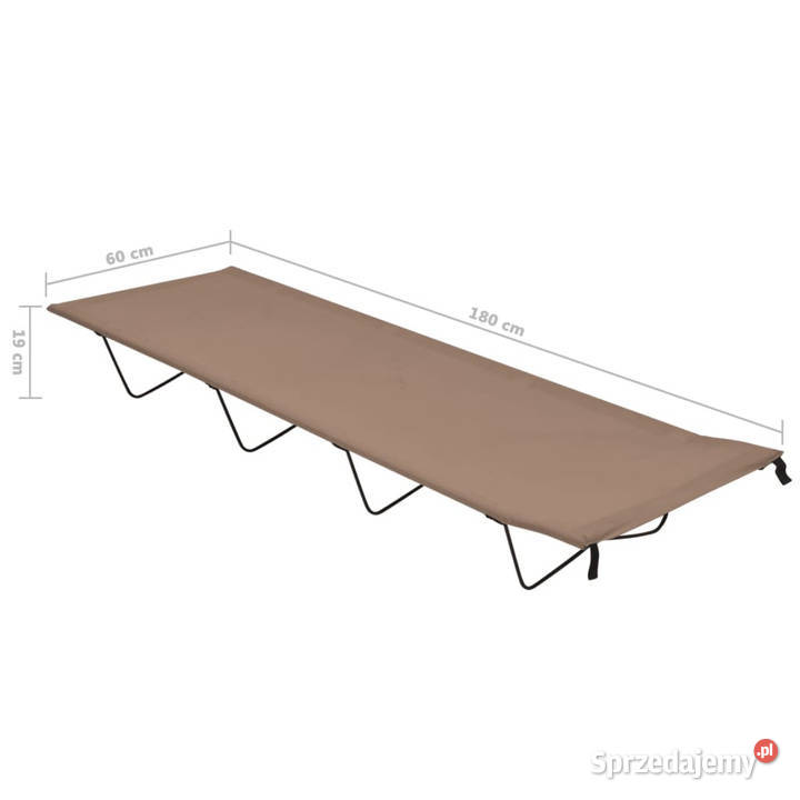 Łóżka polowe 2 180x60x19 tkanina i stal kolor mazowieckie Warszawa