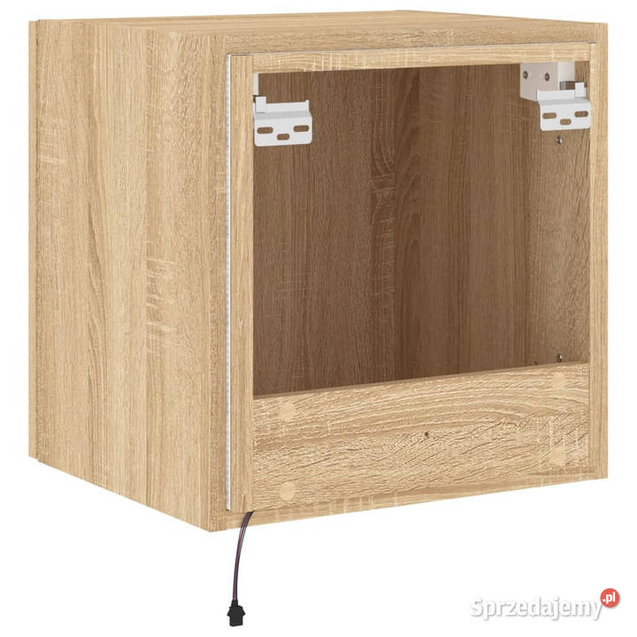 Ścienna szafka TV z LED dąb sonoma 405x35x40 Warszawa
