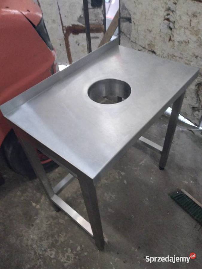 Stół nierdzewny z otworem na odpadki Chorzów