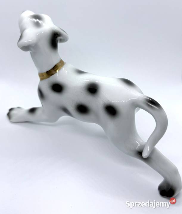 Figurka dalmatyńczyk Ręcznie malowana porcelana małopolskie