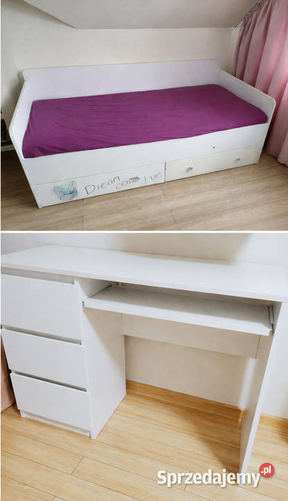 Łóżko i biurko Zabratówka