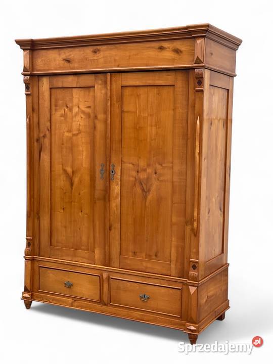 Stara stylowa szafa dwudrzwiowa z szufladami Gryfice