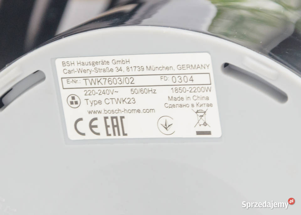 Czajnik elektryczny Bosch TWK760302 17l 2200W AGD drobne