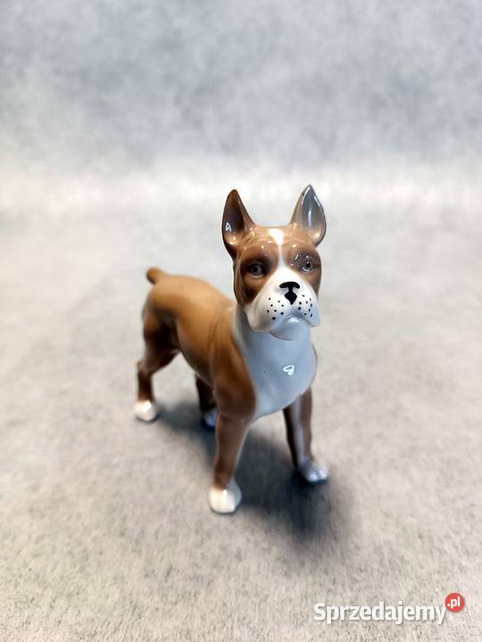 PORCELANOWA FIGURKA PSA Figurka Terrier Bokser Jawor
