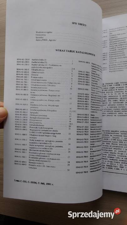 ursus c 355 355m 360 katalog czesci Stalowa Wola
