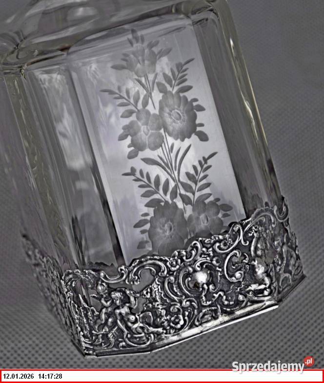 Karafka wykonana JD Schleissner Shne z Hanau ok Antyki, Sztuka, Kolekcje dolnośląskie Zgorzelec sprzedam