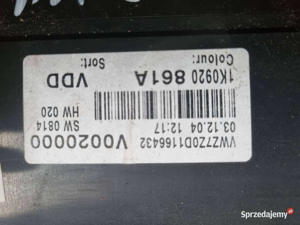 vw golf V licznik zegary europa osobowe wielkopolskie Rakoniewice